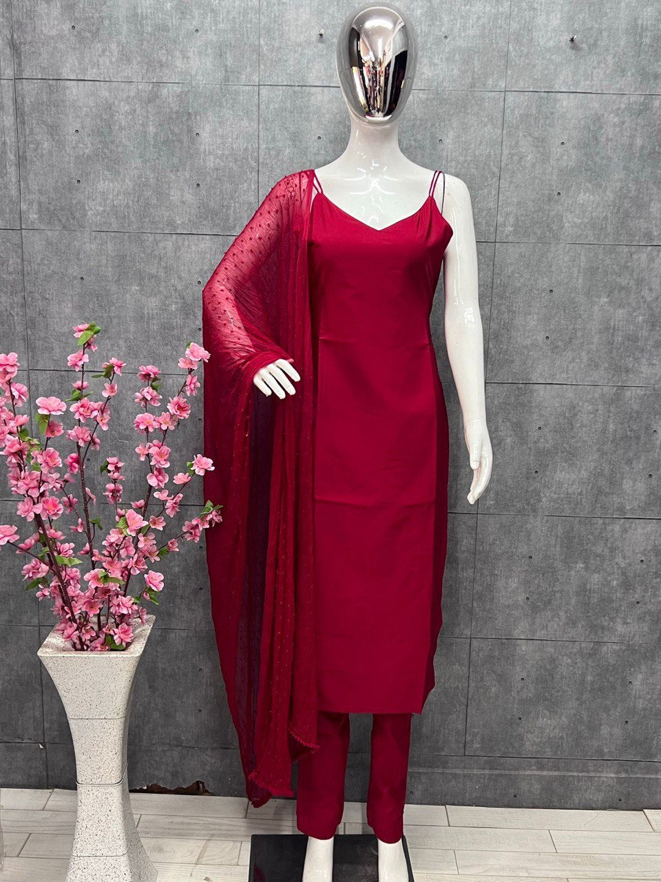 Dusty Rose Straight Kurti with Straight Pants | Kurta neck design, Clothes  design, Blouse designs